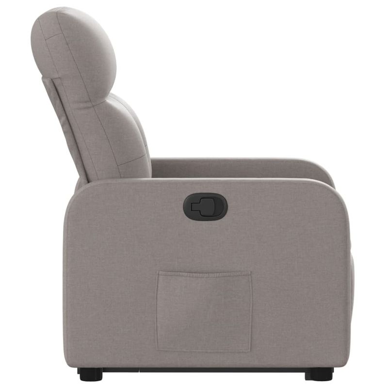 Casa si Gradina - Mobilier - Scaune si fotolii - Fotolii - Fotoliu rabatabil cu ridicare pe verticala, gri taupe, textil - Infinity.ro