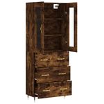 Casa si Gradina - Mobilier - Comode si corpuri - Corpuri bucatarie - Dulap inalt, stejar fumuriu, 69,5x34x180, lemn compozit - Infinity.ro
