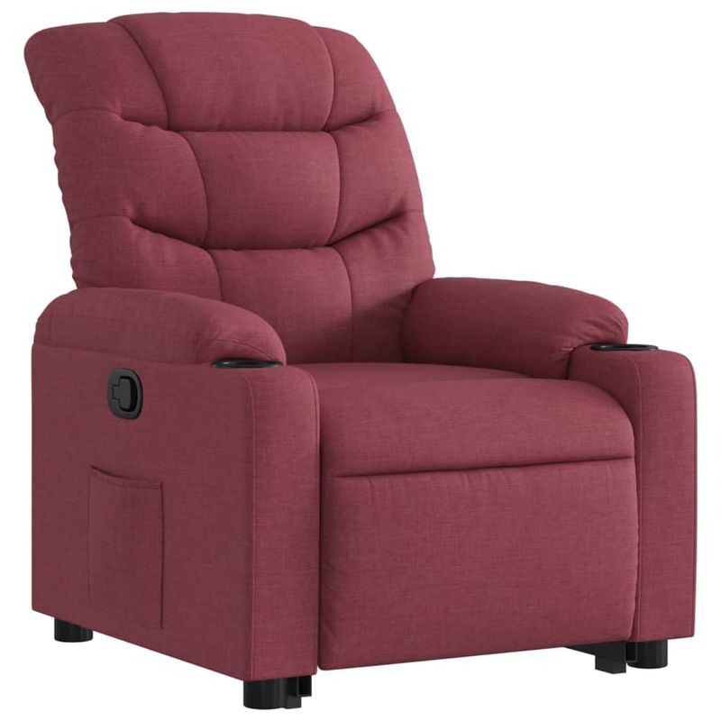 Casa si Gradina - Mobilier - Scaune si fotolii - Fotolii - Fotoliu rabatabil cu ridicare, rosu vin, material textil - Infinity.ro