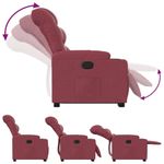 Casa si Gradina - Mobilier - Scaune si fotolii - Fotolii - Fotoliu rabatabil cu ridicare, rosu vin, material textil - Infinity.ro