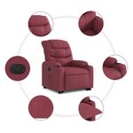 Casa si Gradina - Mobilier - Scaune si fotolii - Fotolii - Fotoliu rabatabil cu ridicare, rosu vin, material textil - Infinity.ro