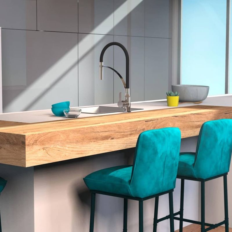 Casa si Gradina/Sanitare/Instalatii hidro/Robineti - EISL Baterie de bucatarie cu pipa soft-touch CARNEO, negru-crom - Infinity.ro