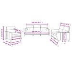 Casa si Gradina - Mobilier - Seturi de mobilier - Seturi living - Set de canapele cu perne, 3 piese, maro, textil - Infinity.ro
