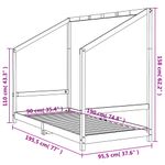 Casa si Gradina - Mobilier - Mobilier copii - Patuturi copii - Cadru de pat pentru copii, alb, 90x190 cm, lemn masiv de pin - Infinity.ro