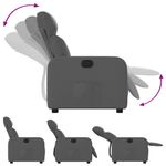 Casa si Gradina - Mobilier - Scaune si fotolii - Fotolii - Fotoliu rabatabil, gri inchis, material textil - Infinity.ro