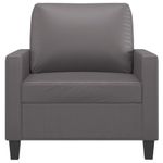 Casa si Gradina - Mobilier - Canapele si coltare - Canapele - Canapea de o persoana, gri, 60 cm, piele ecologica - Infinity.ro