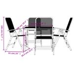 Casa si Gradina - Gradina si terasa - Mobilier exterior - Seturi mobila gradina - Set de masa pentru gradina, 5 piese, plasa metalica antracit - Infinity.ro