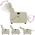 Ingrijire personala si Cosmetice - Sanatate si wellness - Articole wellness - Fotolii de masaj - Fotoliu de masaj rabatabil, crem, piele ecologica - Infinity.ro