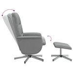 Ingrijire personala si Cosmetice - Sanatate si wellness - Articole wellness - Fotolii de masaj - Fotoliu de masaj rabatabil cu taburet, gri deschis, textil - Infinity.ro