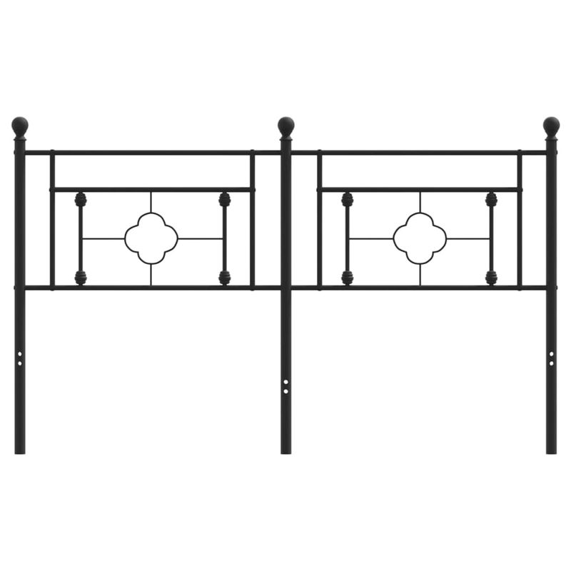 Casa si Gradina - Mobilier - Paturi si accesorii - Accesorii paturi - Tablie de pat metalica, negru, 150 cm - Infinity.ro