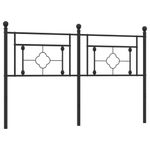 Casa si Gradina - Mobilier - Paturi si accesorii - Accesorii paturi - Tablie de pat metalica, negru, 150 cm - Infinity.ro