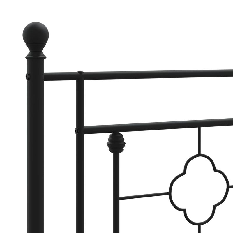 Casa si Gradina - Mobilier - Paturi si accesorii - Accesorii paturi - Tablie de pat metalica, negru, 150 cm - Infinity.ro
