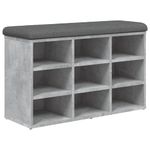Casa si Gradina - Mobilier - Organizare si depozitare - Bancute - Banca de pantofi, gri beton, 82x32x50 cm, lemn prelucrat - Infinity.ro
