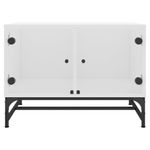 Casa si Gradina - Mobilier - Mese si birouri - Masute de cafea - Masuta de cafea cu usi din sticla, alb, 68,5x50x50 cm - Infinity.ro