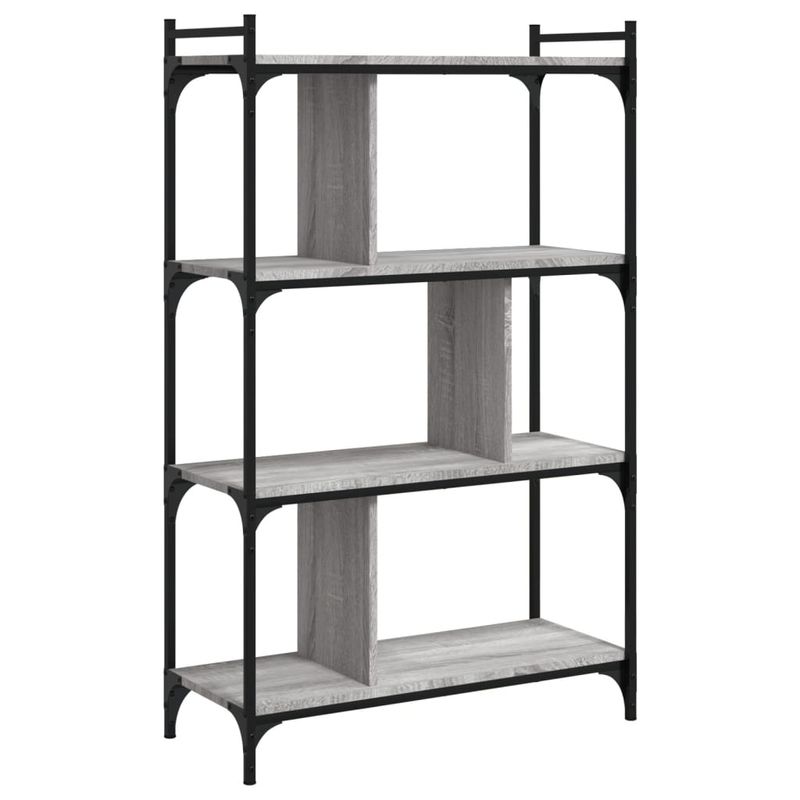Casa si Gradina - Mobilier - Biblioteci si rafturi - Biblioteci - Biblioteca cu 4 niveluri gri sonoma 76x32x123 cm lemn compozit - Infinity.ro