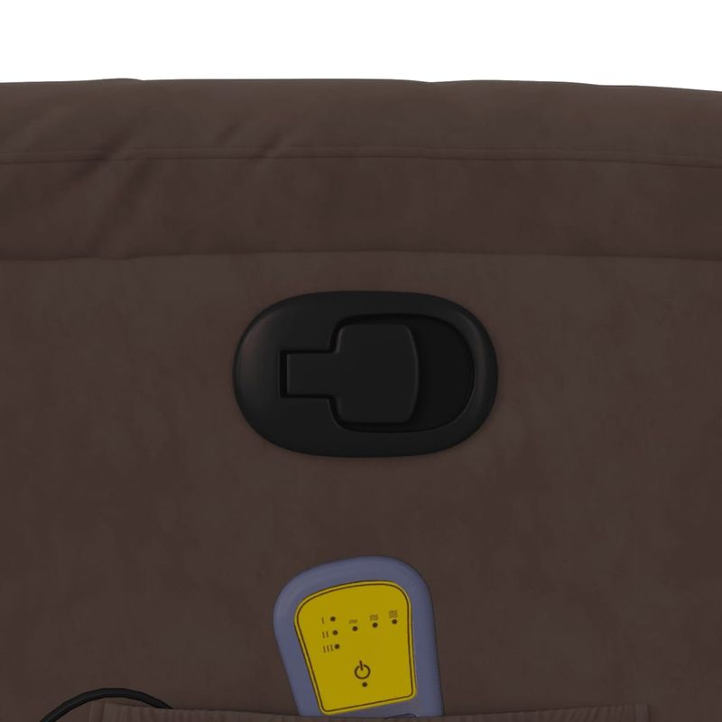 Ingrijire personala si Cosmetice - Sanatate si wellness - Articole wellness - Fotolii de masaj - Fotoliu de masaj rabatabil cu ridicare, maro, microfibra, model înclinare pe spate manuală - Infinity.ro