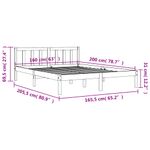 Casa si Gradina - Mobilier - Paturi si accesorii - Paturi - Cadru de pat, maro ceruit, 160x200 cm, lemn masiv de pin - Infinity.ro
