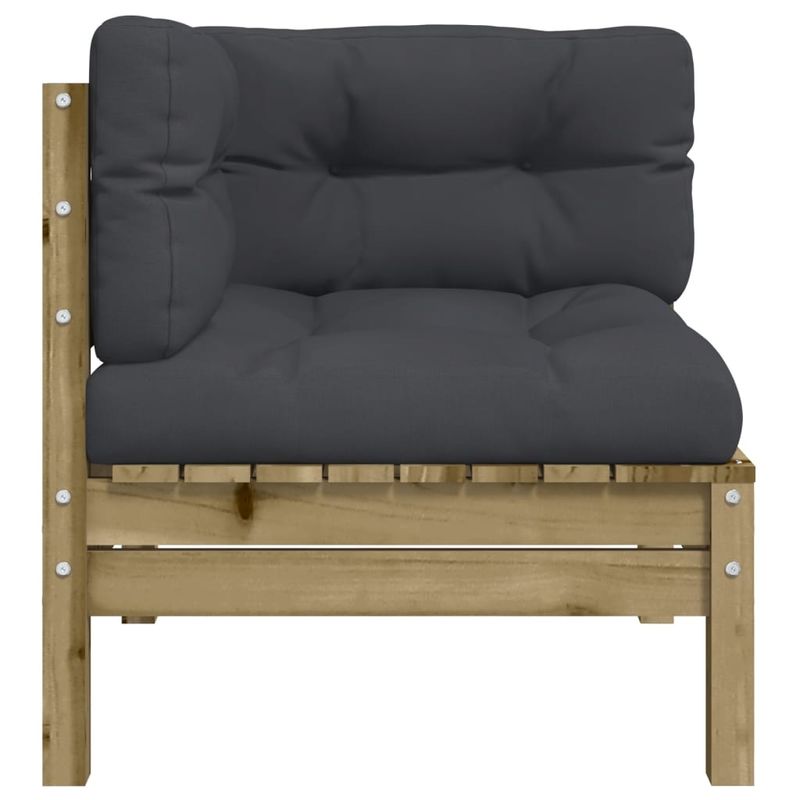 Casa si Gradina - Gradina si terasa - Mobilier exterior - Canapele si fotolii gradina - Canapea coltar de gradina cu perne, 2 buc., lemn pin tratat - Infinity.ro