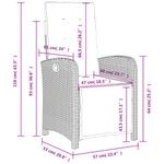 Casa si Gradina - Gradina si terasa - Mobilier exterior - Scaune si sezlonguri gradina - Scaun de gradina rabarabil cu suport picioare,2 buc., poliratan - Infinity.ro