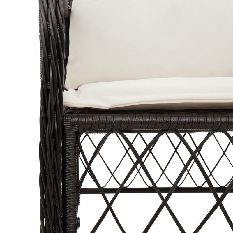 Casa si Gradina - Gradina si terasa - Mobilier exterior - Seturi mobila gradina - Set mobilier de gradina cu perne, 7 piese, negru, poliratan - Infinity.ro