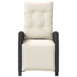 Casa si Gradina - Gradina si terasa - Mobilier exterior - Scaune si sezlonguri gradina - Scaun de gradina rabatabil cu suport picioare, negru, poliratan - Infinity.ro