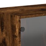 Casa si Gradina - Mobilier - Dulapuri si sifoniere - Dulapuri - Dulap de perete cu usi din sticla, stejar fumuriu,68,5x37x35 cm - Infinity.ro