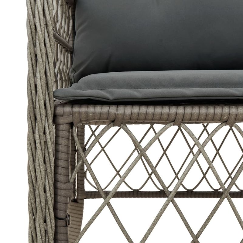 Casa si Gradina - Gradina si terasa - Mobilier exterior - Seturi mobila gradina - Set mobilier gradina cu perne, 9 piese, gri, poliratan - Infinity.ro