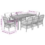 Casa si Gradina - Gradina si terasa - Mobilier exterior - Seturi mobila gradina - Set mobilier gradina cu perne, 9 piese, gri, poliratan - Infinity.ro