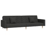 Casa si Gradina - Mobilier - Canapele si coltare - Canapele - Canapea extensibila cu 2 locuri, 2 perne, negru, textil - Infinity.ro