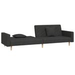 Casa si Gradina - Mobilier - Canapele si coltare - Canapele - Canapea extensibila cu 2 locuri, 2 perne, negru, textil - Infinity.ro