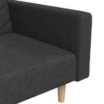 Casa si Gradina - Mobilier - Canapele si coltare - Canapele - Canapea extensibila cu 2 locuri, 2 perne, negru, textil - Infinity.ro