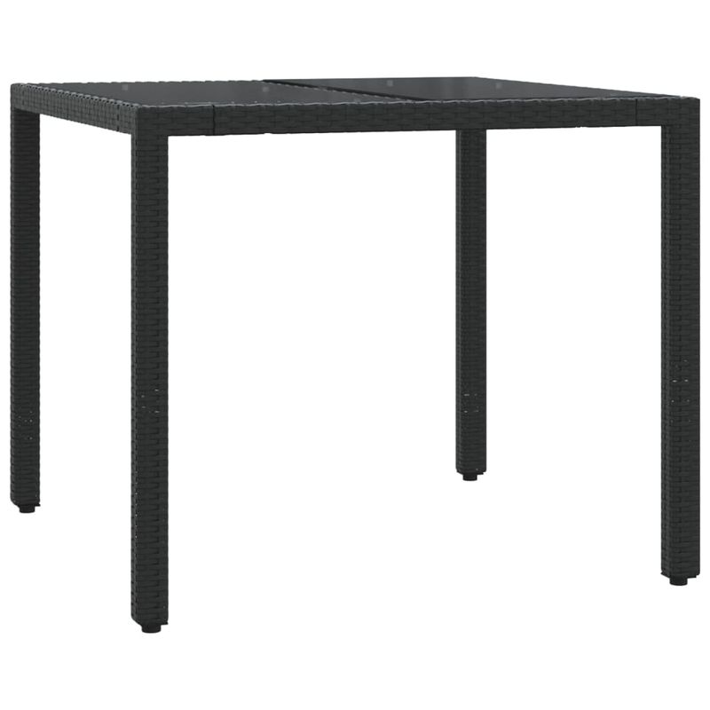Casa si Gradina - Gradina si terasa - Mobilier exterior - Seturi mobila gradina - Set bistro cu perne, 3 piese, negru, poliratan - Infinity.ro