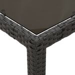 Casa si Gradina - Gradina si terasa - Mobilier exterior - Seturi mobila gradina - Set bistro cu perne, 3 piese, negru, poliratan - Infinity.ro