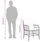Casa si Gradina - Gradina si terasa - Mobilier exterior - Seturi mobila gradina - Set bistro cu perne, 3 piese, negru, poliratan - Infinity.ro