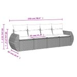 Casa si Gradina - Gradina si terasa - Mobilier exterior - Seturi mobila gradina - Set canapele de gradina, 4 piese, cu perne, bej, poliratan - Infinity.ro