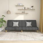 Casa si Gradina - Mobilier - Canapele si coltare - Canapele - Canapea extensibila cu 2 locuri, gri inchis, textil - Infinity.ro
