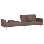 Casa si Gradina - Mobilier - Canapele si coltare - Canapele - Canapea extensibila cu 2 locuri, 2 perne, gri taupe, textil - Infinity.ro