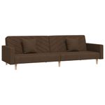 Casa si Gradina - Mobilier - Canapele si coltare - Canapele - Canapea extensibila cu 2 locuri, 2 perne, maro, textil - Infinity.ro