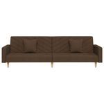 Casa si Gradina - Mobilier - Canapele si coltare - Canapele - Canapea extensibila cu 2 locuri, 2 perne, maro, textil - Infinity.ro
