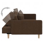 Casa si Gradina - Mobilier - Canapele si coltare - Canapele - Canapea extensibila cu 2 locuri, 2 perne, maro, textil - Infinity.ro
