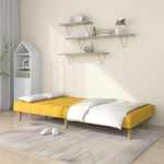 Casa si Gradina - Mobilier - Canapele si coltare - Canapele - Canapea extensibila cu 2 locuri, galben, material textil - Infinity.ro