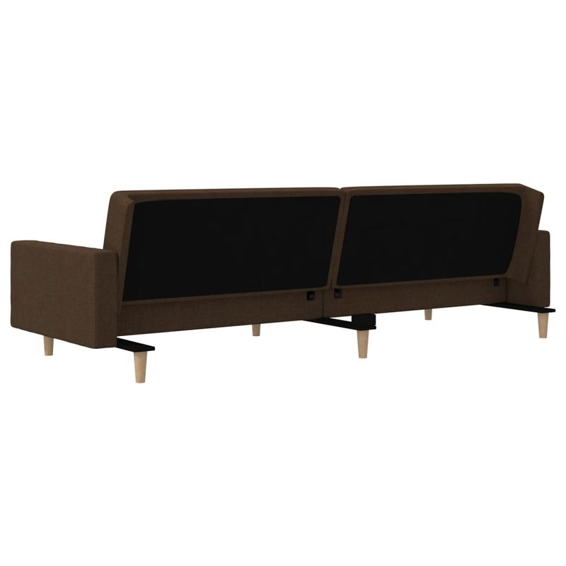 Casa si Gradina - Mobilier - Canapele si coltare - Canapele - Canapea extensibila cu 2 locuri, 2 perne, maro, textil - Infinity.ro