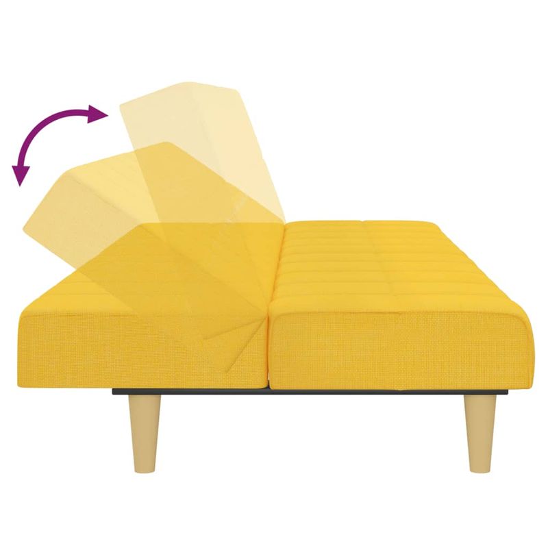 Casa si Gradina - Mobilier - Canapele si coltare - Canapele - Canapea extensibila cu 2 locuri, galben, material textil - Infinity.ro