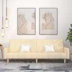 Casa si Gradina - Mobilier - Canapele si coltare - Canapele - Canapea extensibila cu 2 locuri, crem, material textil - Infinity.ro