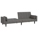 Casa si Gradina - Mobilier - Canapele si coltare - Canapele - Canapea extensibila cu 2 locuri, 2 perne, gri deschis, textil - Infinity.ro