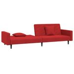 Casa si Gradina - Mobilier - Canapele si coltare - Canapele - Canapea extensibila cu 2 locuri, 2 perne, rosu vin, catifea - Infinity.ro