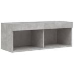 Casa si Gradina - Mobilier - Comode si corpuri - Comode - Set comode TV de perete cu lumini LED, 8 piese, gri beton - Infinity.ro