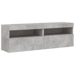 Casa si Gradina - Mobilier - Comode si corpuri - Comode - Set comode TV de perete cu lumini LED, 8 piese, gri beton - Infinity.ro