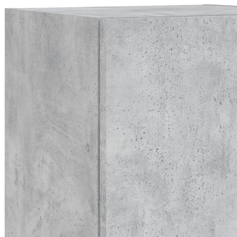 Casa si Gradina - Mobilier - Comode si corpuri - Comode - Set comode TV de perete cu lumini LED, 8 piese, gri beton - Infinity.ro