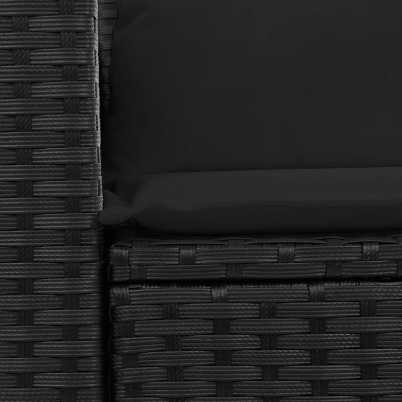 Casa si Gradina - Gradina si terasa - Mobilier exterior - Canapele si fotolii gradina - Canapea de gradina cu perne, 2 locuri, negru, poliratan - Infinity.ro